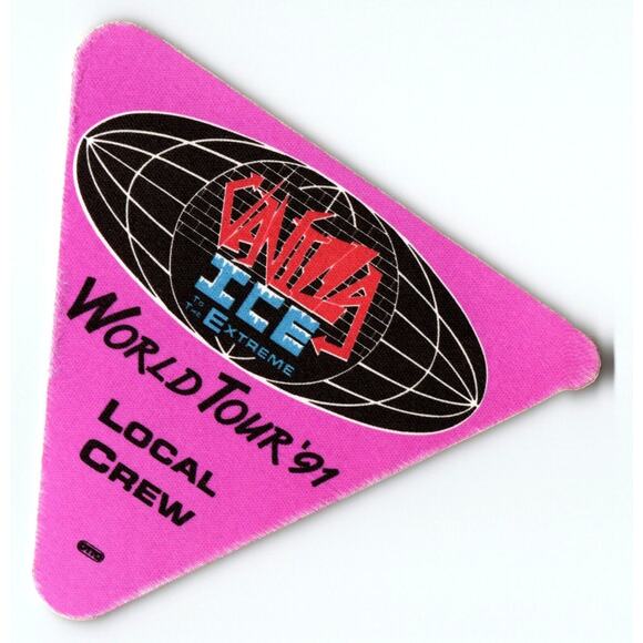 Vanilla Ice Backstage Pass Extreme Tour Hip Hop Rap Cloth Fabric Original 1991 - Picture 1 of 2